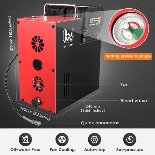 12V Mini High Pressure Compressor With Lithium Batteries