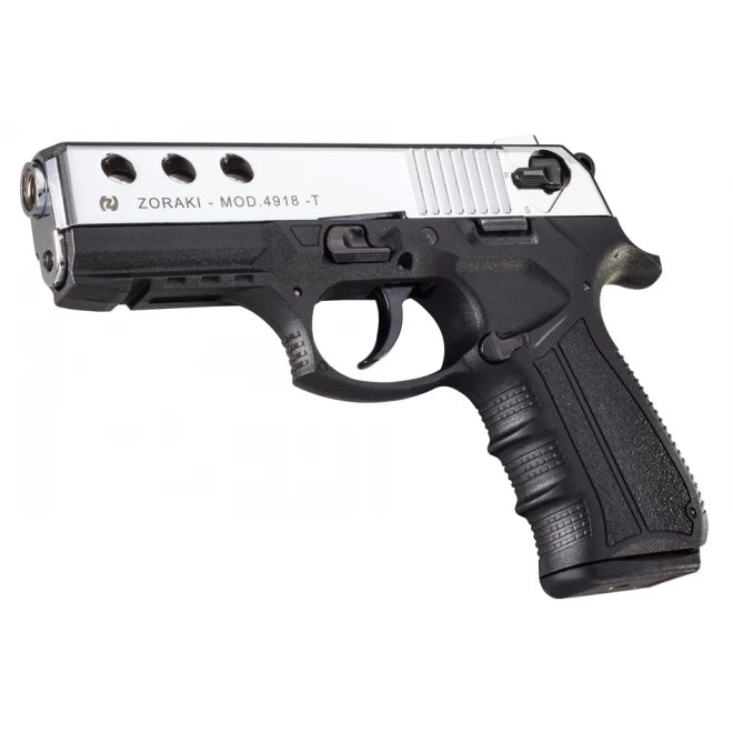 Zoraki 4918 - 9mm Pepper Blank Gun Satin Chrome 18+ 1