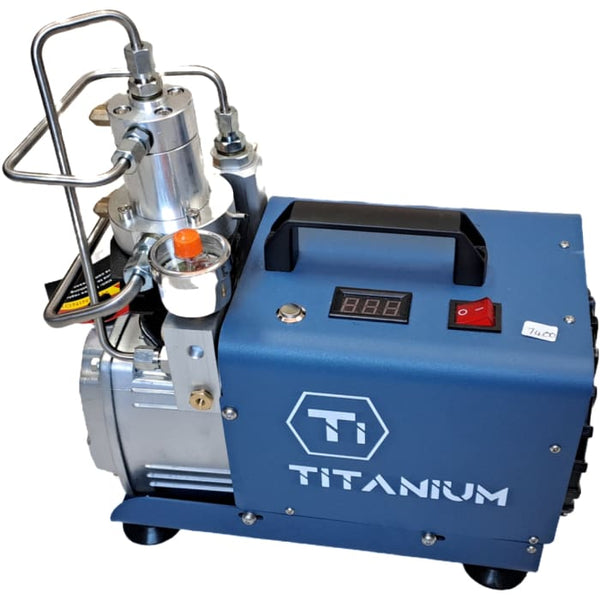 Mini High Pressure Titanium Compressor | 220V |  0-300BAR | Includes Water Pump, Requires External Cooling (Water Reservoir)